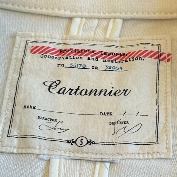 Cartonnier Anthropologie Striped Knit Blazer Jacket Stretch Size Small Women's - Picture 9 of 9